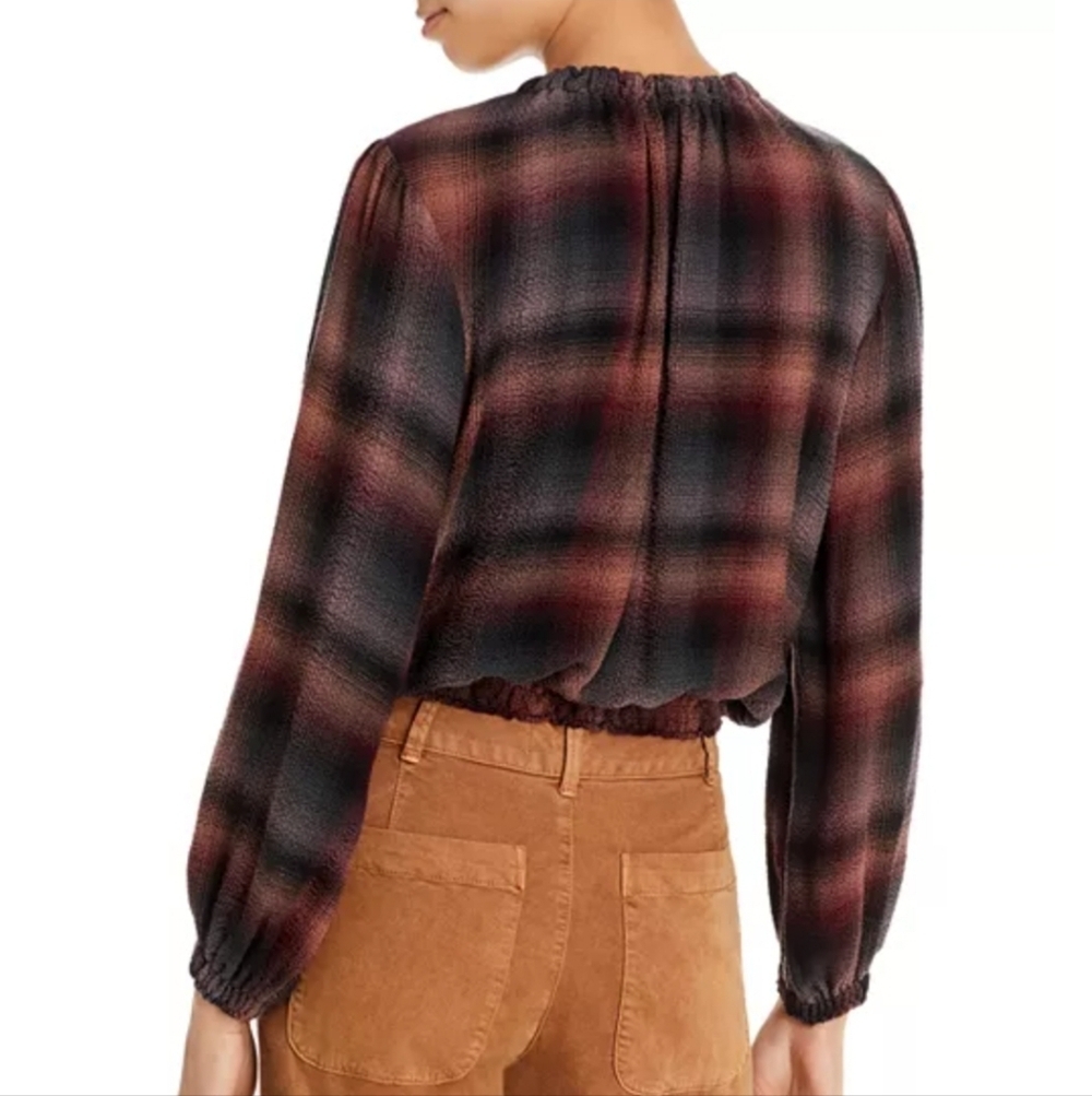 Cloth & Stone Black and Red Plaid Blouse - Picture 2 of 6